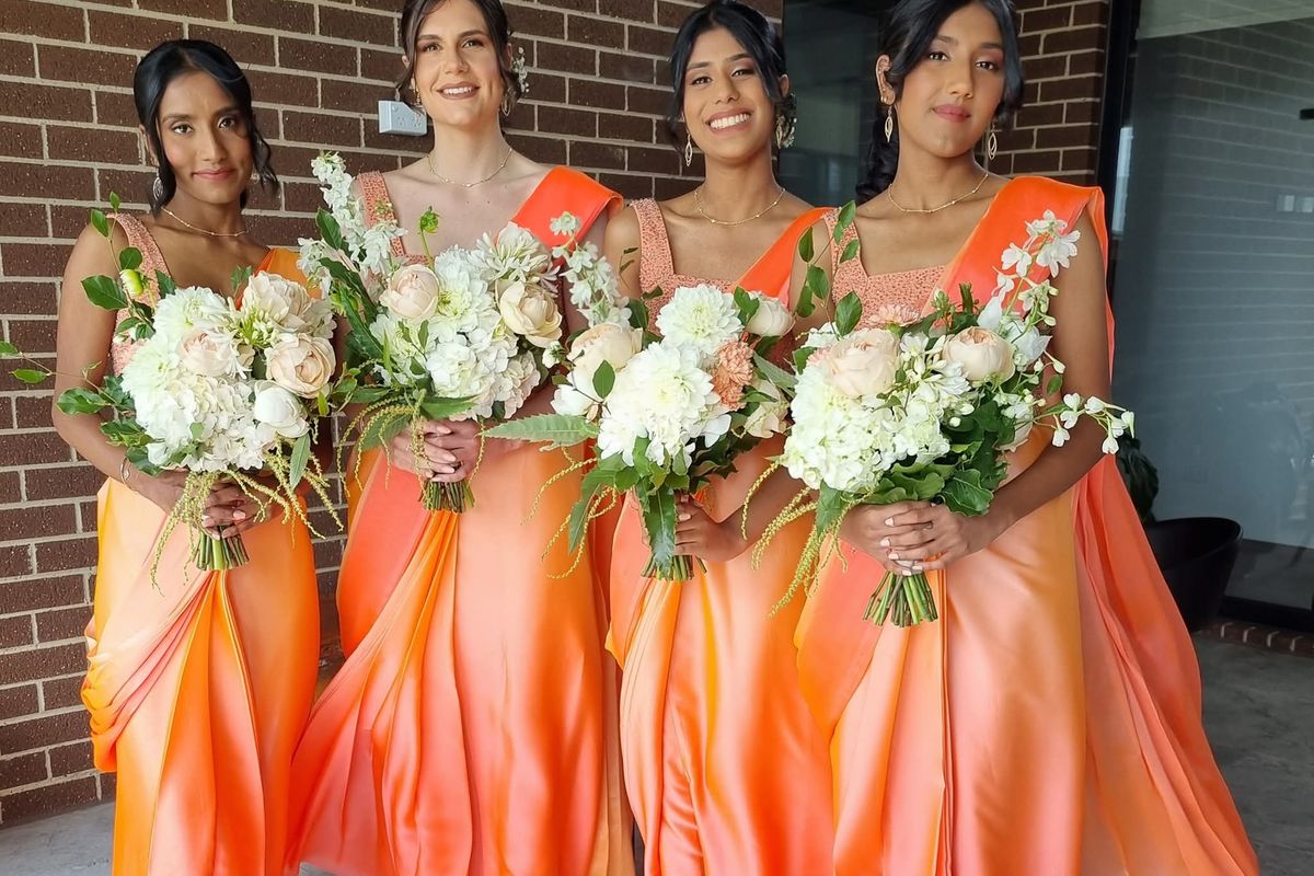 A bridal party styled by Salon HiRu